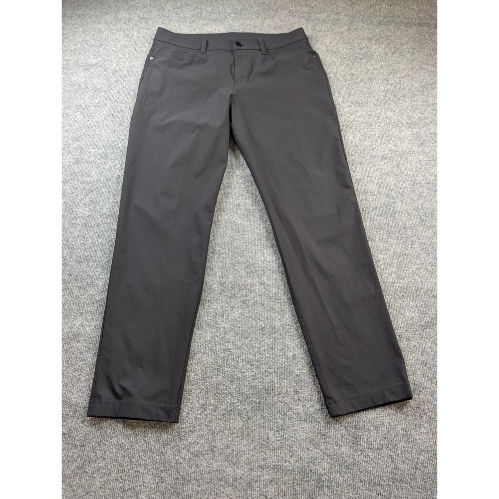 Lululemon ABC Pant Mens 32 Black Classic Fit Tech Stretch Trousers 32 x 30